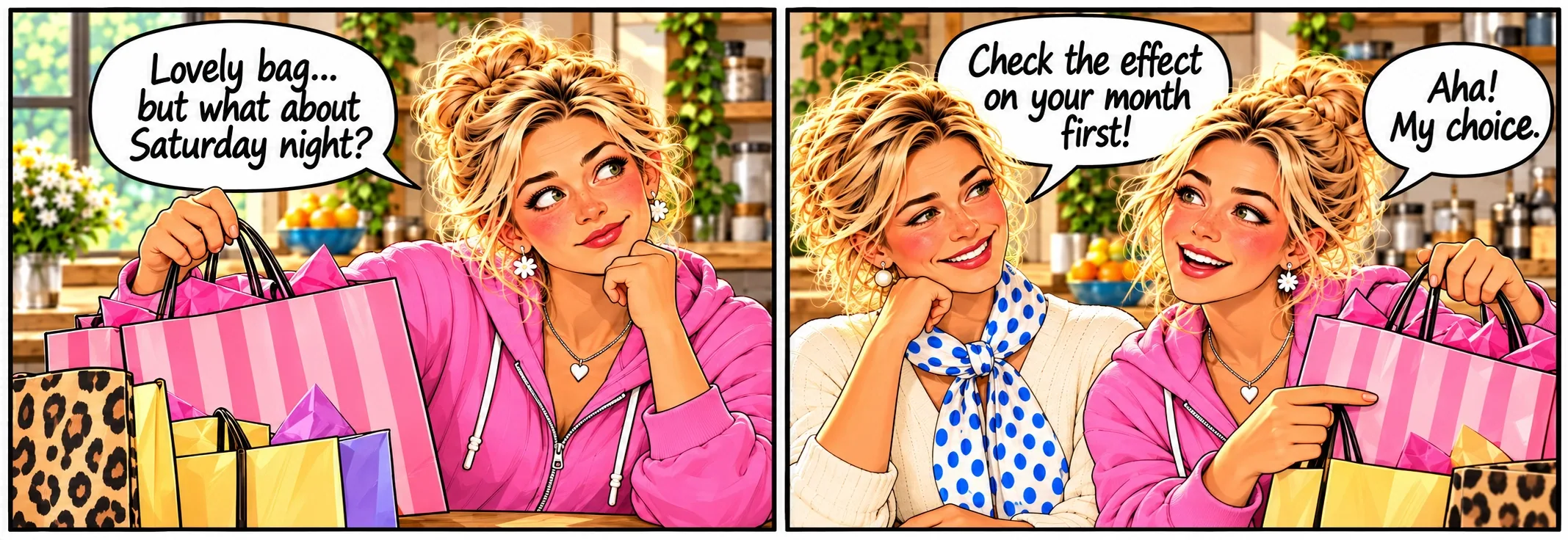 A short family comic about kate’s shopping